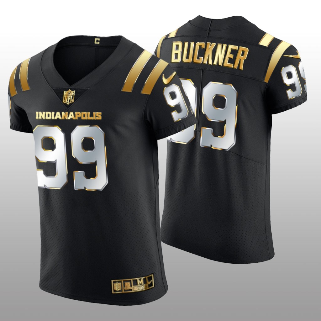 Indianapolis Colts DeForest Buckner Black Elite Jersey Golden Edition Men's