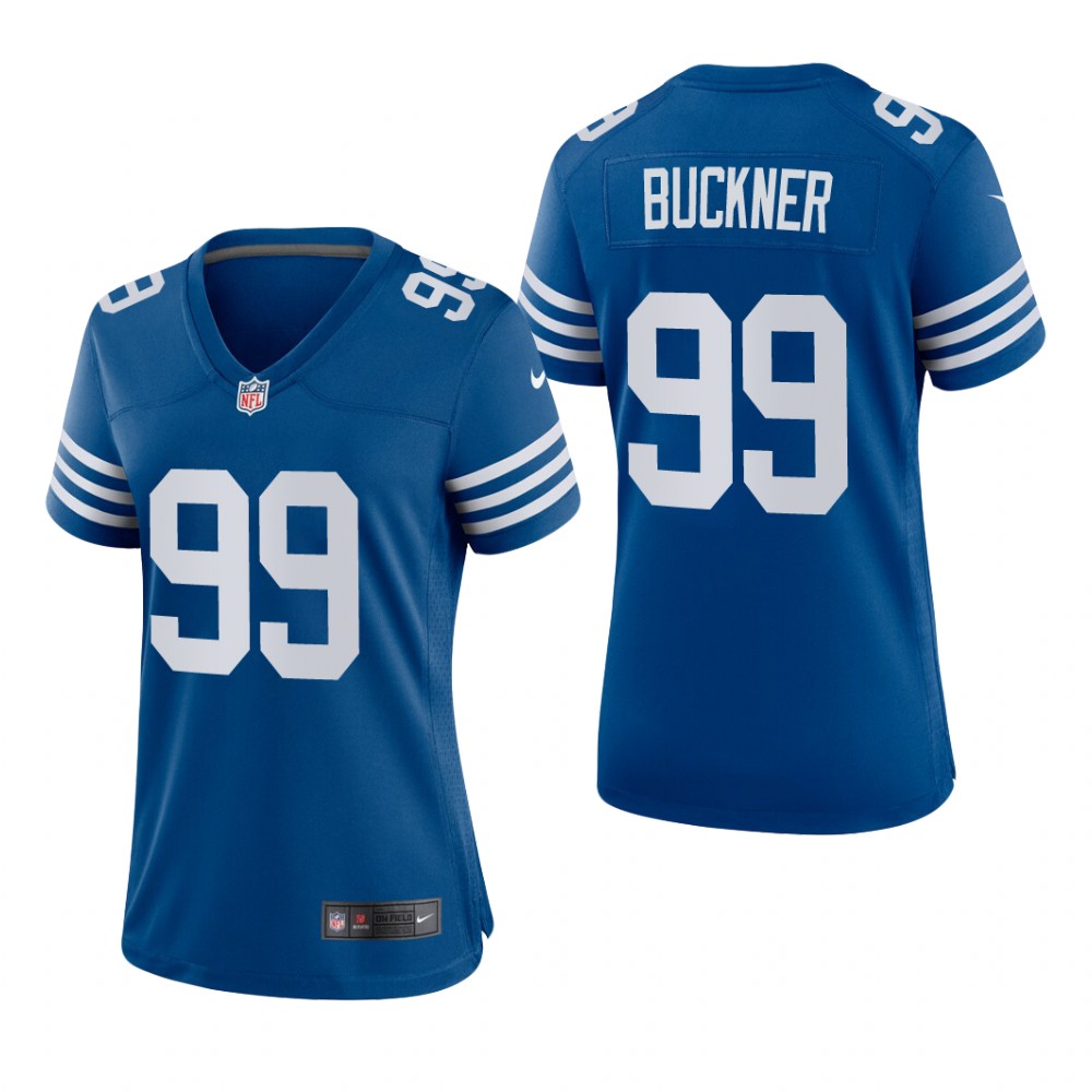 Indianapolis Colts DeForest Buckner Royal Jersey Alternate Game - Women's