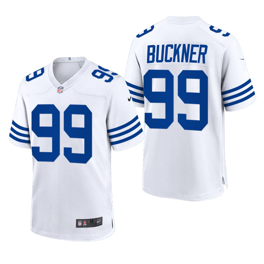 Indianapolis Colts DeForest Buckner White Game 2021 Throwback - Men's