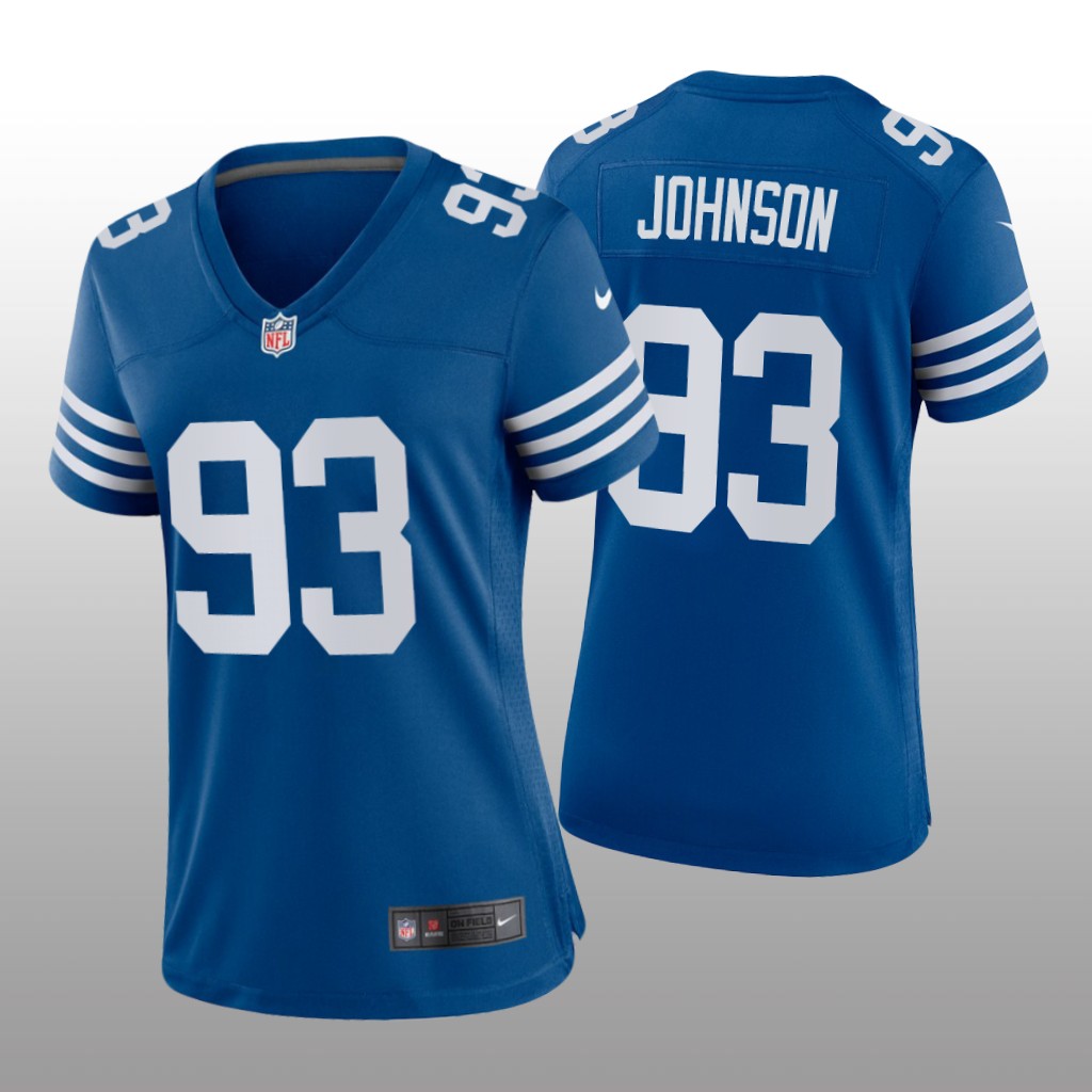 Indianapolis Colts Eric Johnson Royal Jersey Alternate Game - Women's