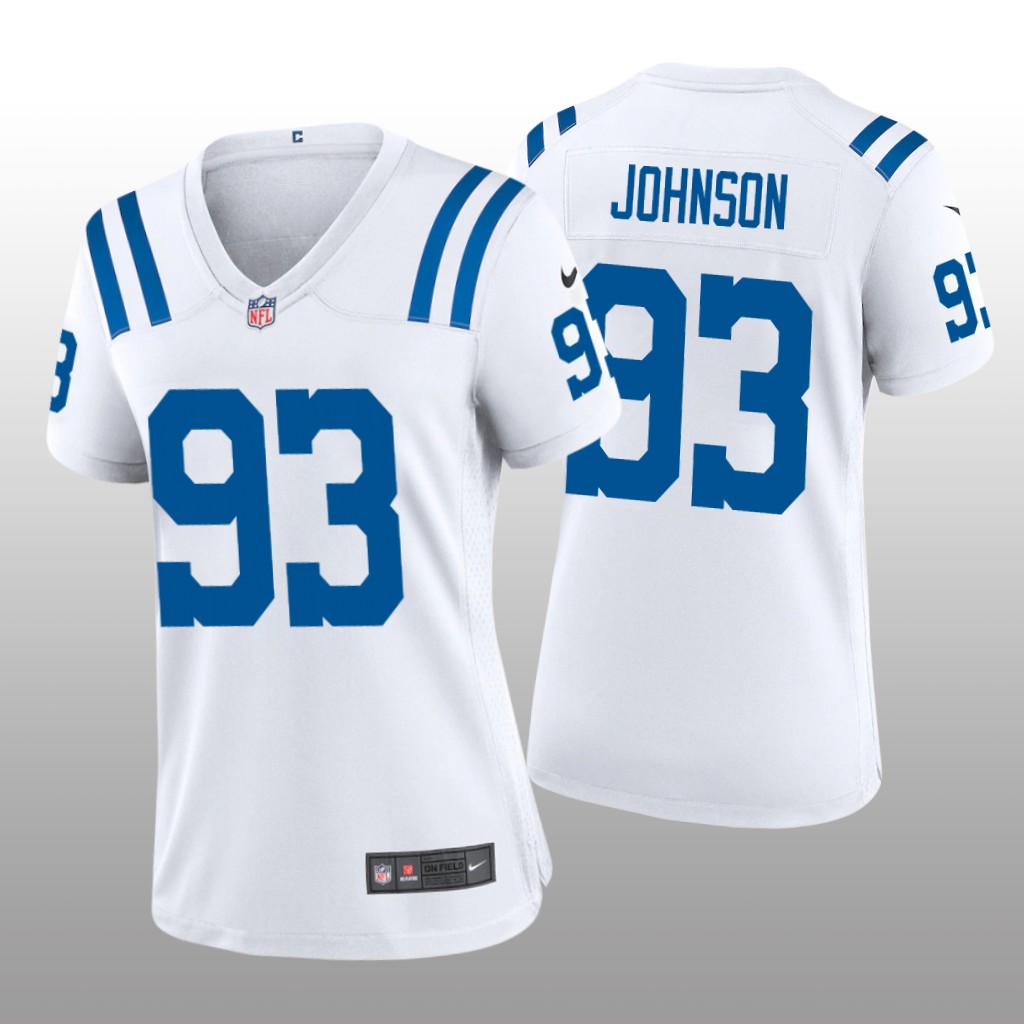 Indianapolis Colts Eric Johnson White Jersey Game - Women's