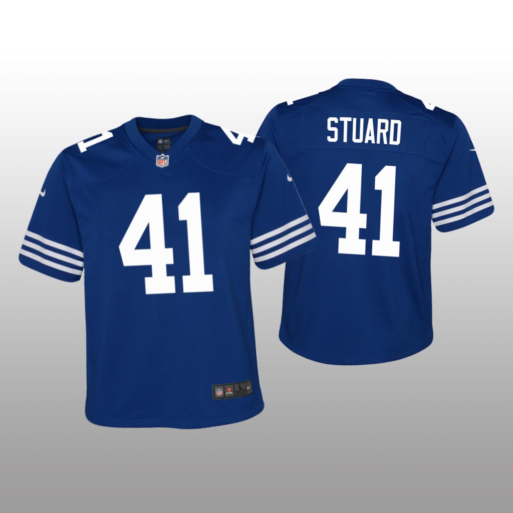 Indianapolis Colts Grant Stuard Royal Jersey Alternate Game - Youth