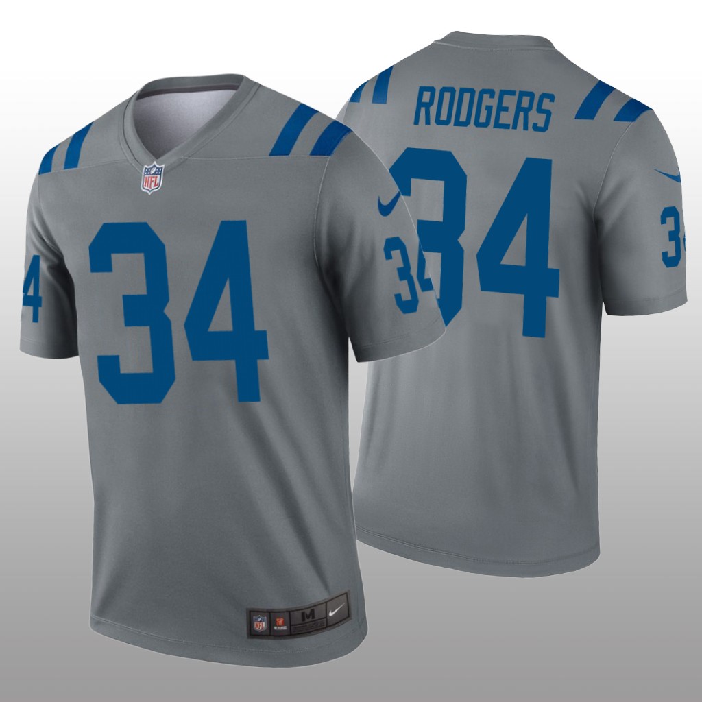 Indianapolis Colts Isaiah Rodgers Gray Jersey Inverted Legend - Men's