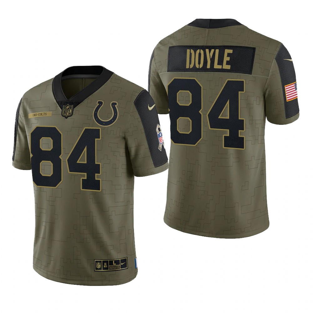 Indianapolis Colts Jack Doyle Olive Limited Jersey 2021 Salute To Service - Men's