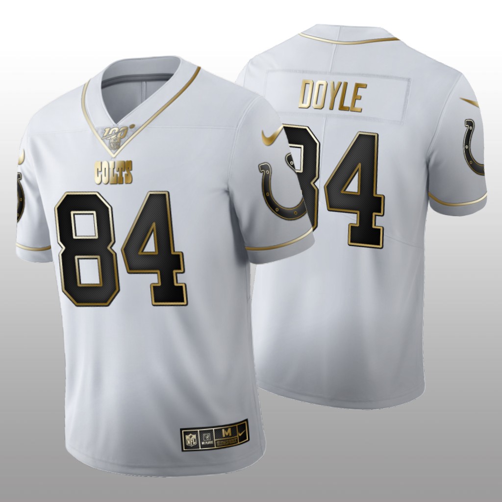 Indianapolis Colts Jack Doyle White Golden Edition Jersey 100th Season Men's