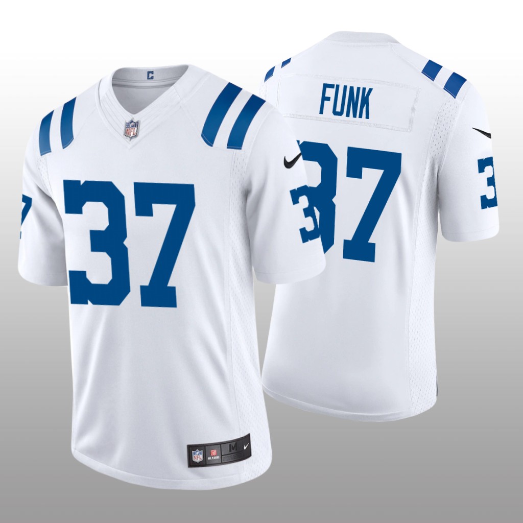 Indianapolis Colts Jake Funk White Jersey Vapor Limited Men's