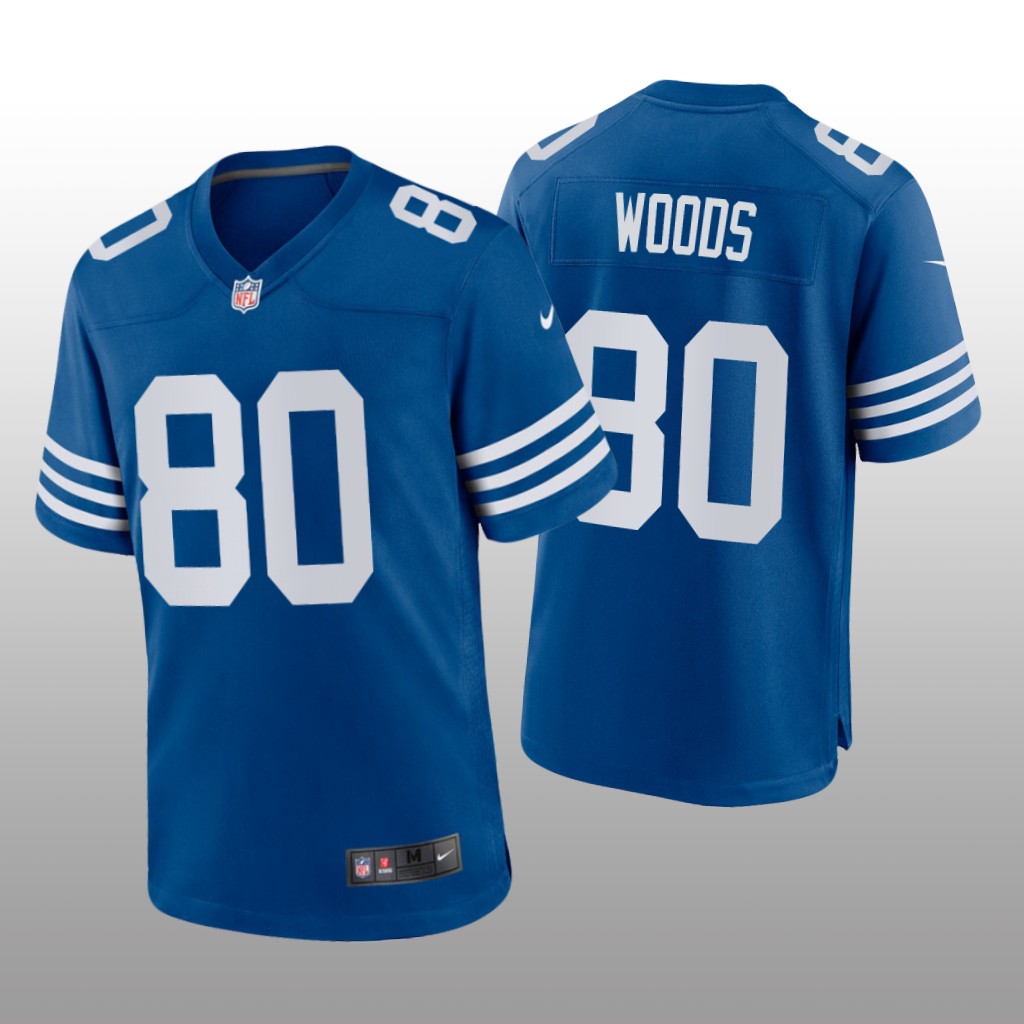 Indianapolis Colts Jelani Woods Royal Jersey Alternate Game - Men's