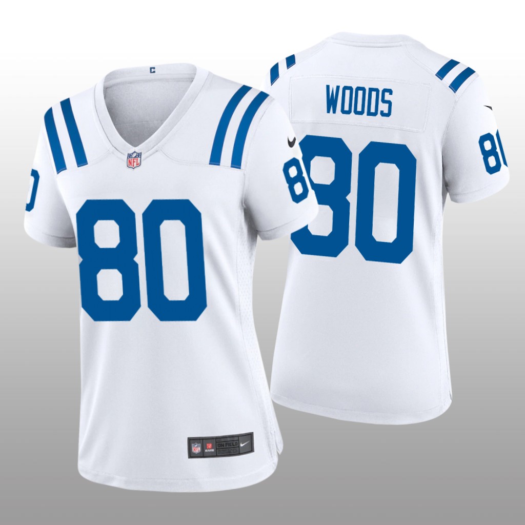 Indianapolis Colts Jelani Woods White Jersey Game - Women's