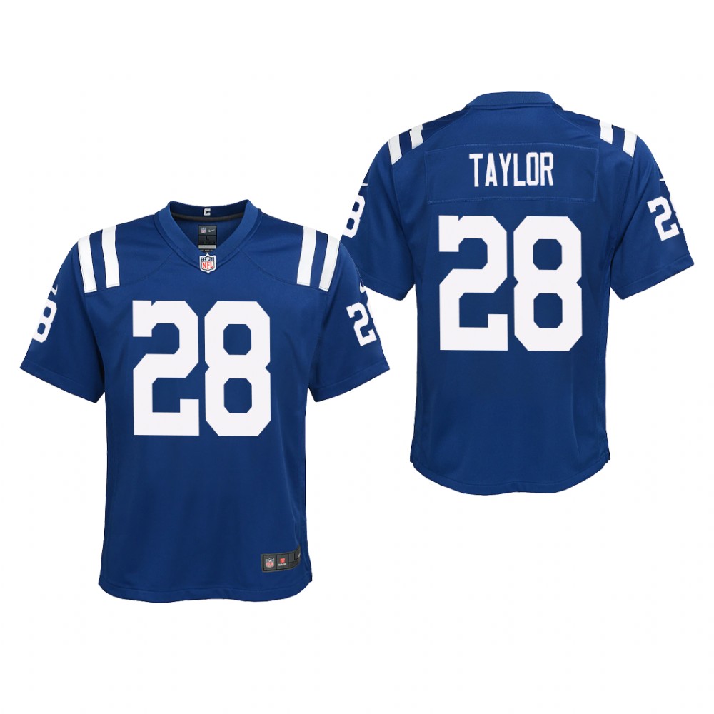 Indianapolis Colts Jonathan Taylor Royal Jersey Game - Youth