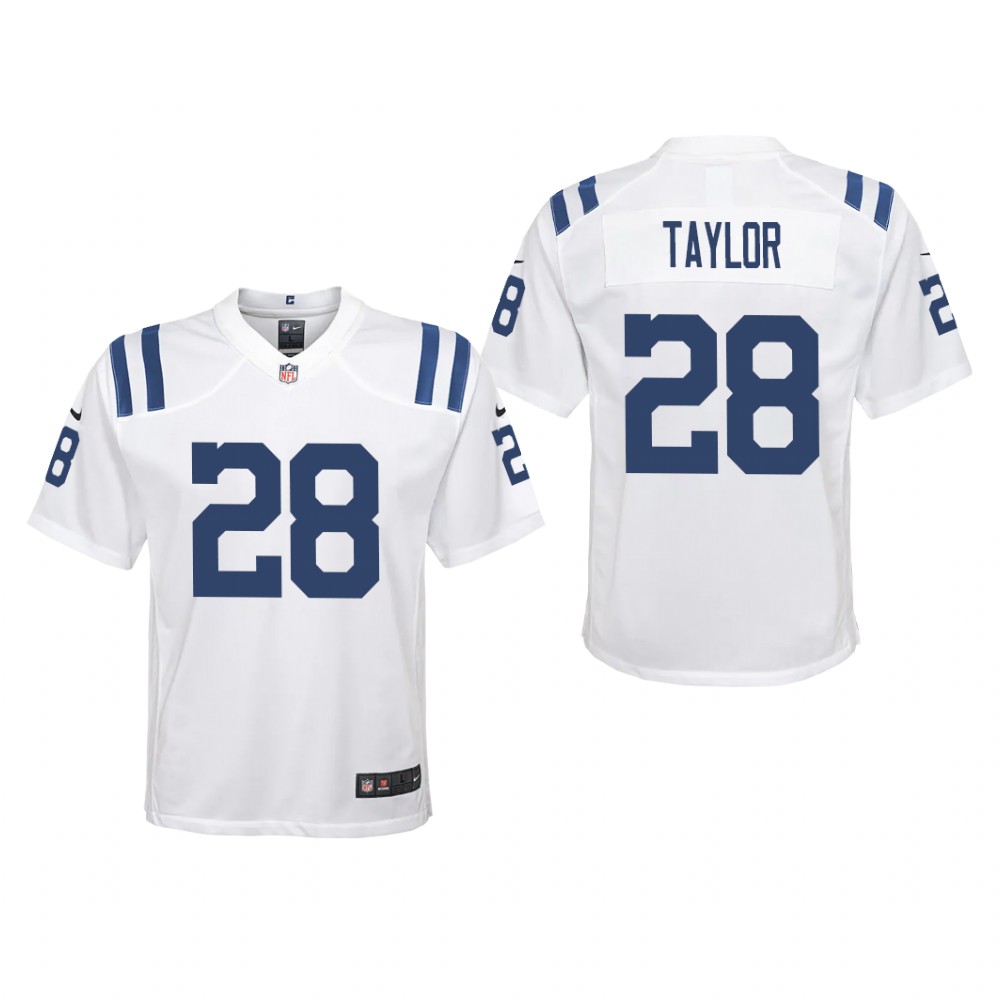 Indianapolis Colts Jonathan Taylor White Jersey Game - Youth
