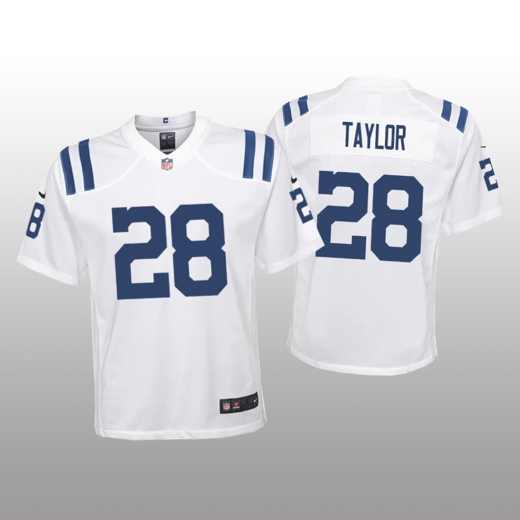 Indianapolis Colts Jonathan Taylor White Jersey Game - Youth