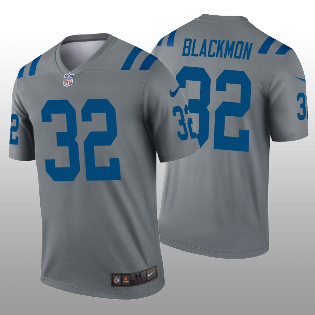 Indianapolis Colts Julian Blackmon Gray Jersey Inverted Legend - Men's