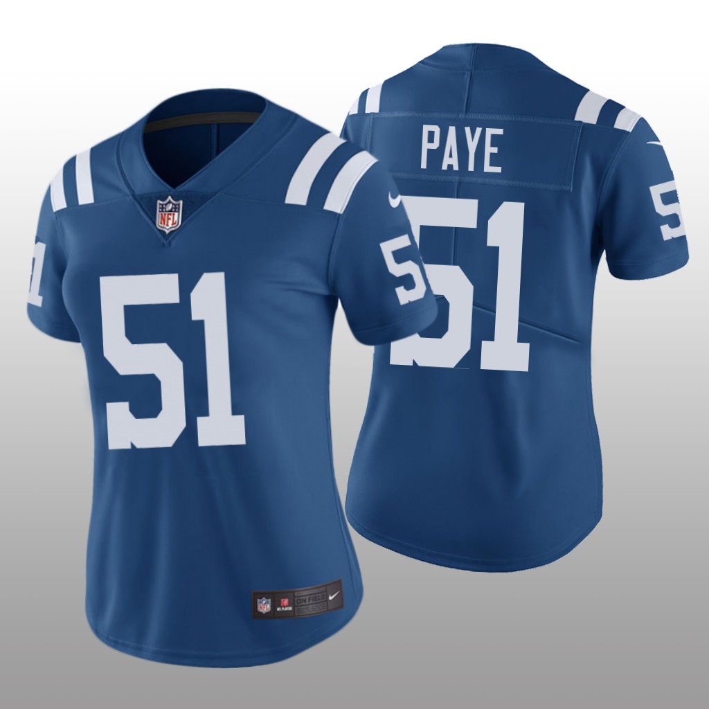 Indianapolis Colts Kwity Paye Royal Jersey Color Rush Limited - Women's