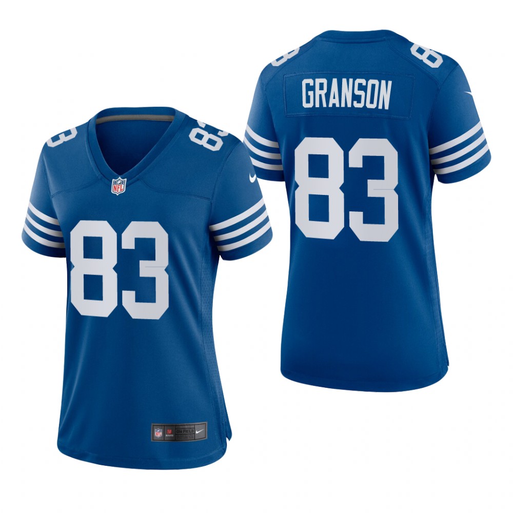 Indianapolis Colts Kylen Granson Royal Jersey Alternate Game - Women's