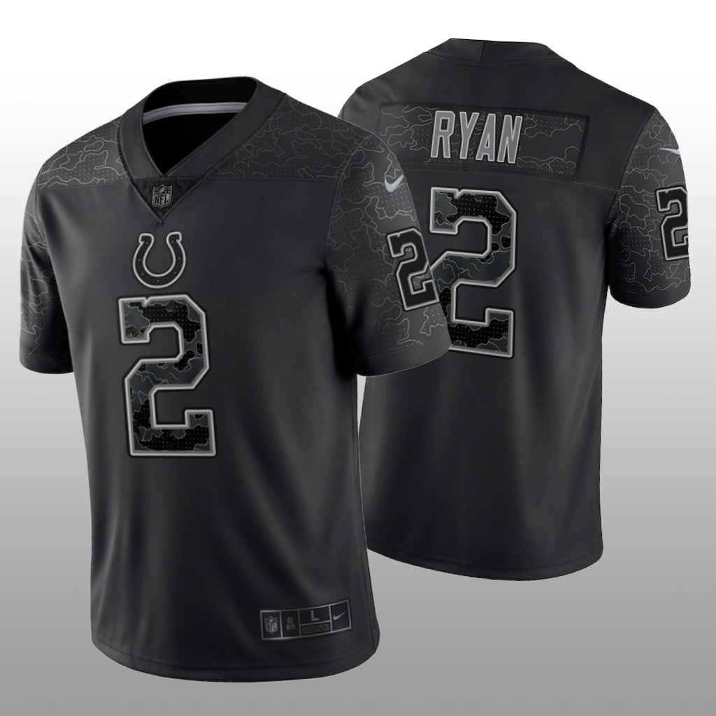 Indianapolis Colts Matt Ryan Black Jersey Reflective Limited  - Men's