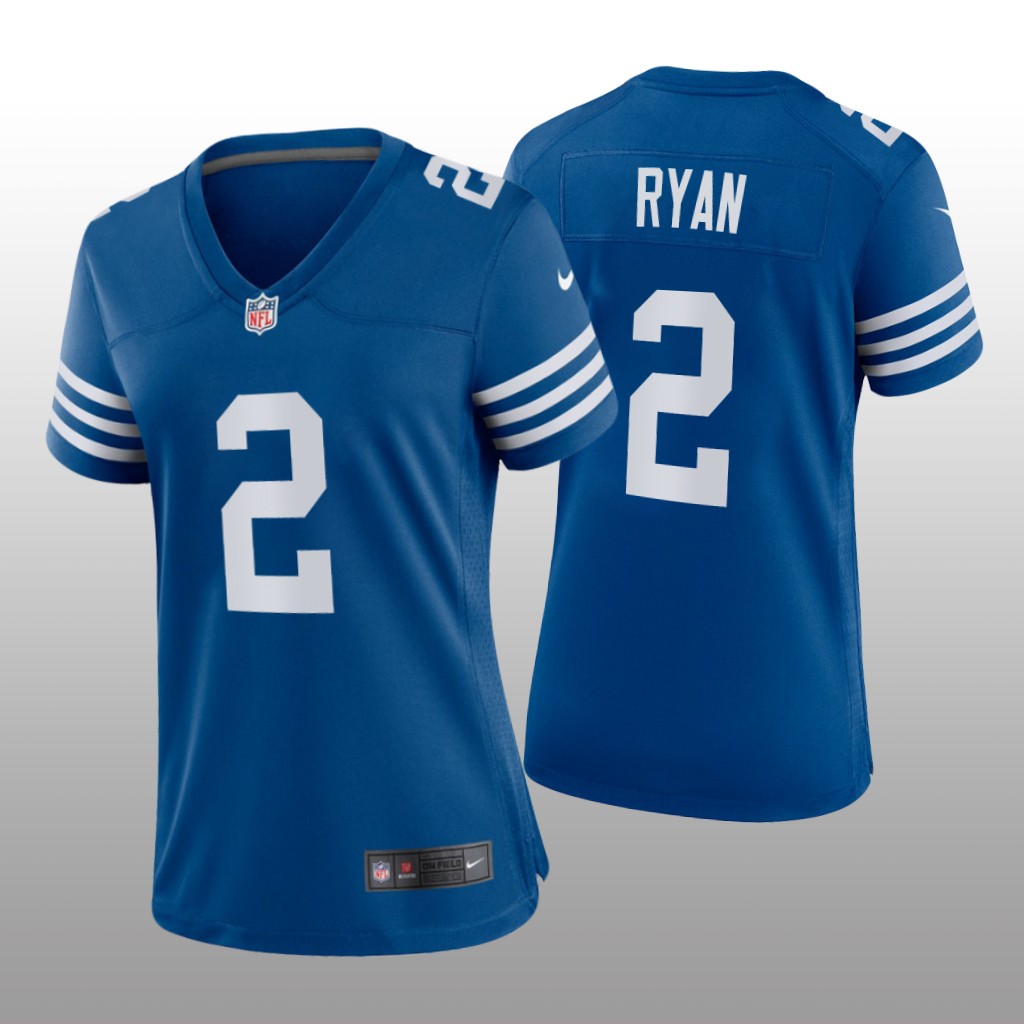 Indianapolis Colts Matt Ryan Royal Jersey Alternate Game - Women's