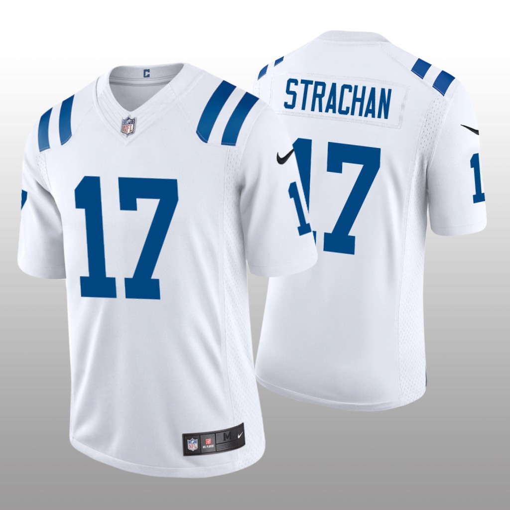 Indianapolis Colts Mike Strachan White Jersey Vapor Limited Vapor Limited - Men's