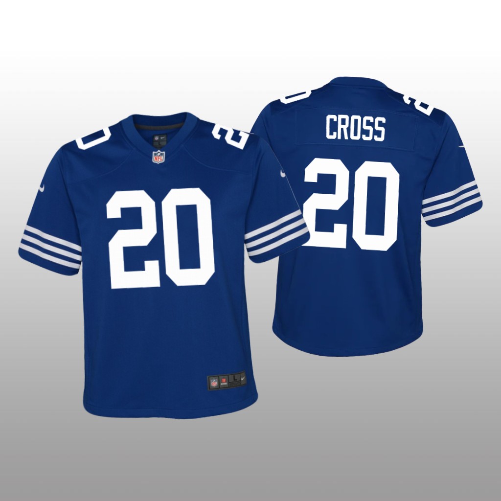 Indianapolis Colts Nick Cross Royal Jersey Alternate Game - Youth