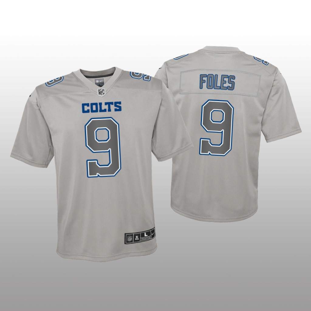 Indianapolis Colts Nick Foles Gray Jersey Atmosphere Fashion Game - Youth