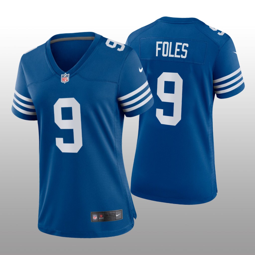 Indianapolis Colts Nick Foles Royal Jersey Alternate Game - Women's