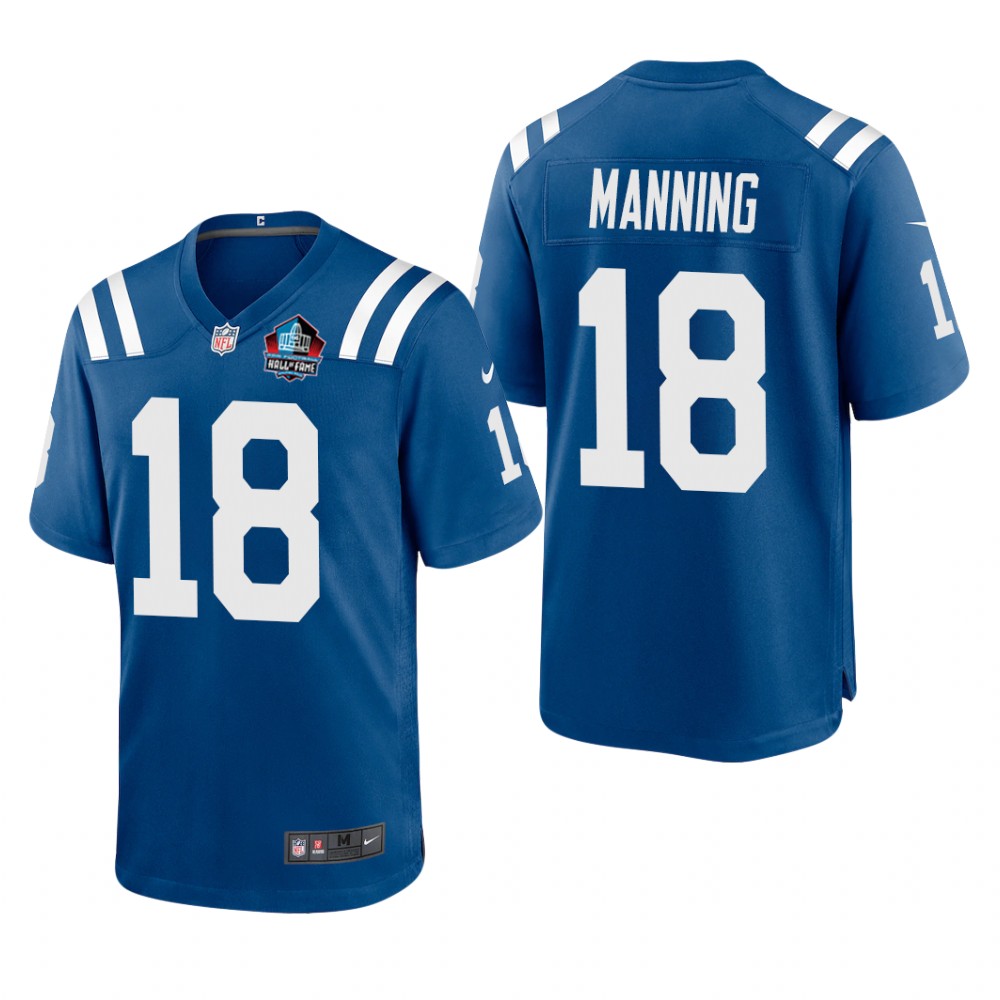 Indianapolis Colts Peyton Manning Royal Game NFL Hall of Fame Class of 2021 - Men's