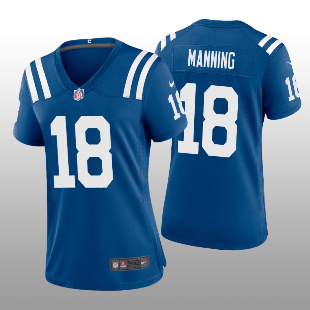 Indianapolis Colts Peyton Manning Royal Jersey Game - Women's