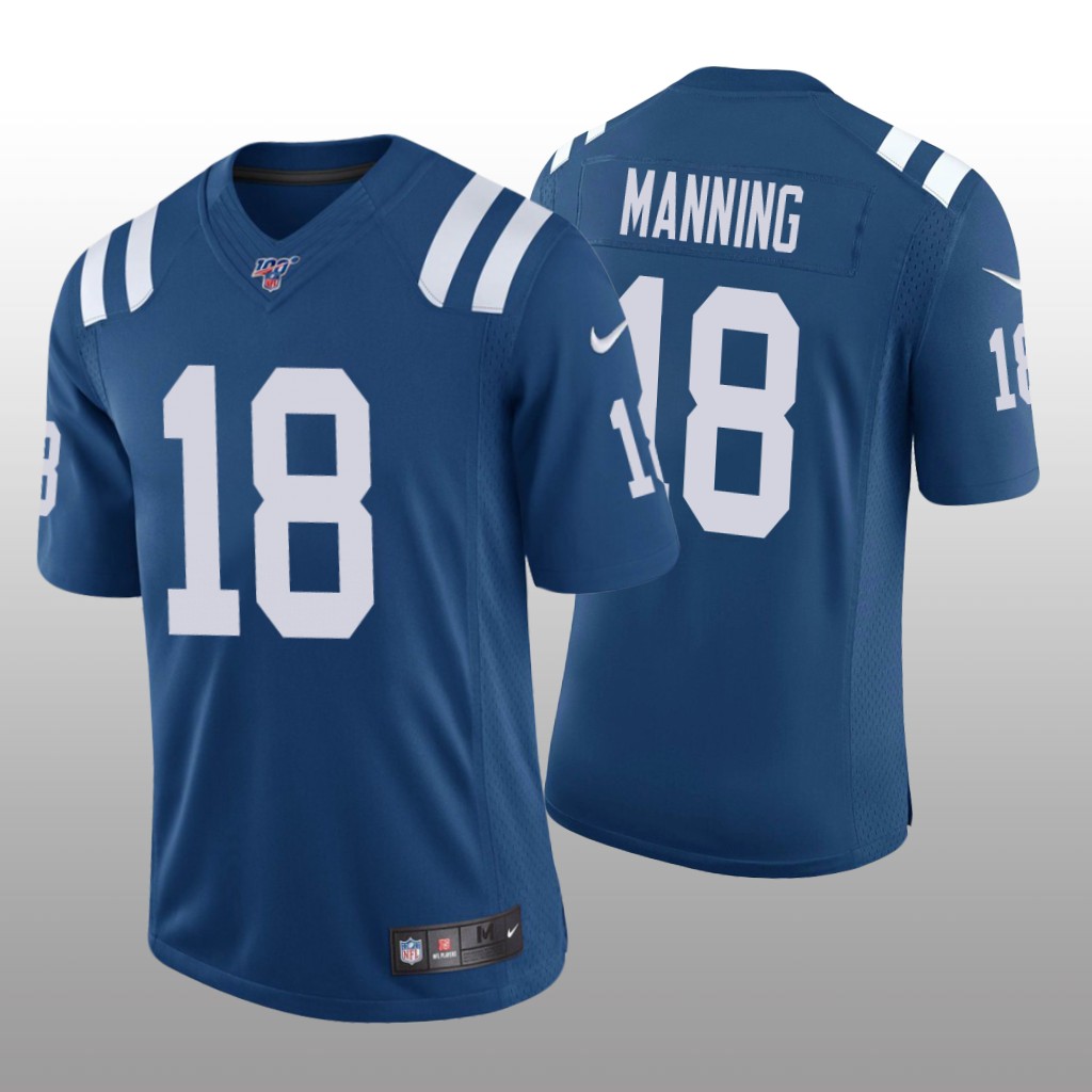 Indianapolis Colts Peyton Manning Royal Vapor Limited Jersey 100th Season - Men's