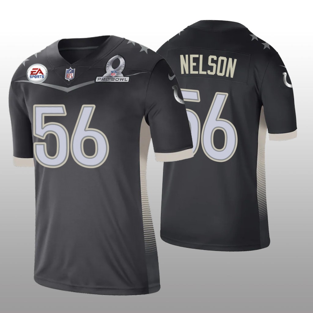 Indianapolis Colts Quenton Nelson Anthracite Jersey 2021 AFC Pro Bowl Game - Men's
