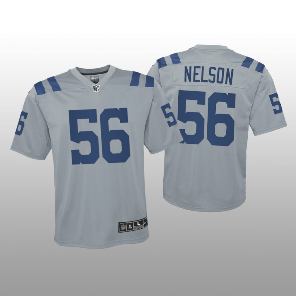 Indianapolis Colts Quenton Nelson Gray Jersey Inverted Game - Youth