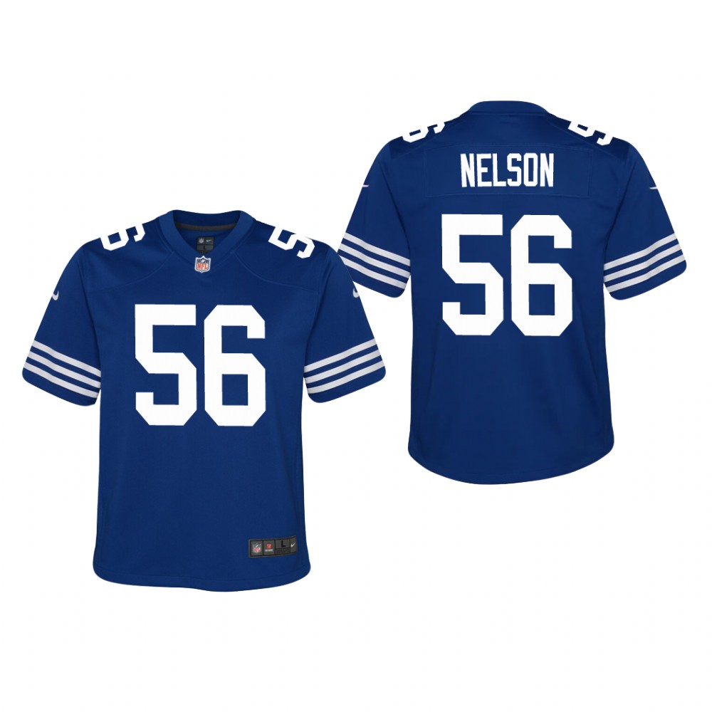 Indianapolis Colts Quenton Nelson Royal Jersey Alternate Game - Youth