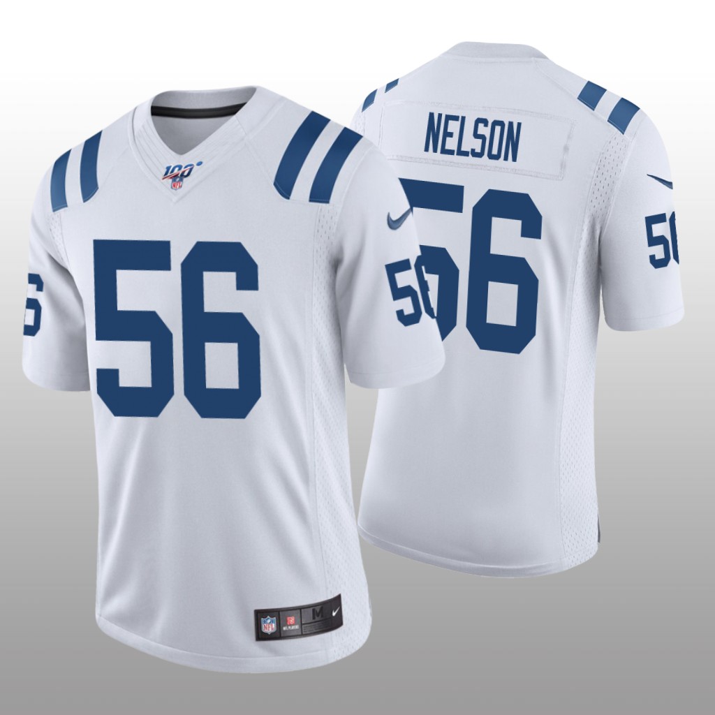 Indianapolis Colts Quenton Nelson White Vapor Limited Jersey 100th Season - Men's