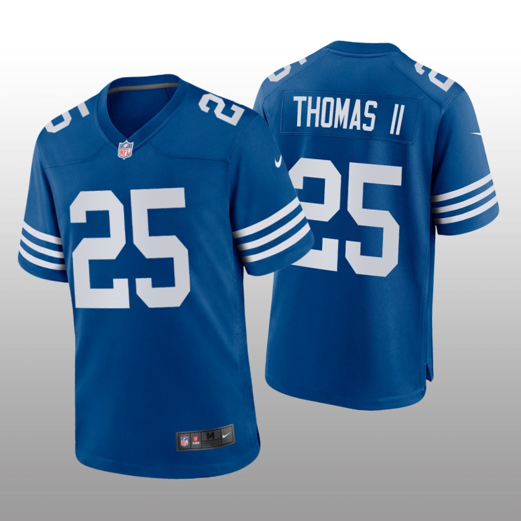Indianapolis Colts Rodney Thomas II Royal Jersey Alternate Game - Men's