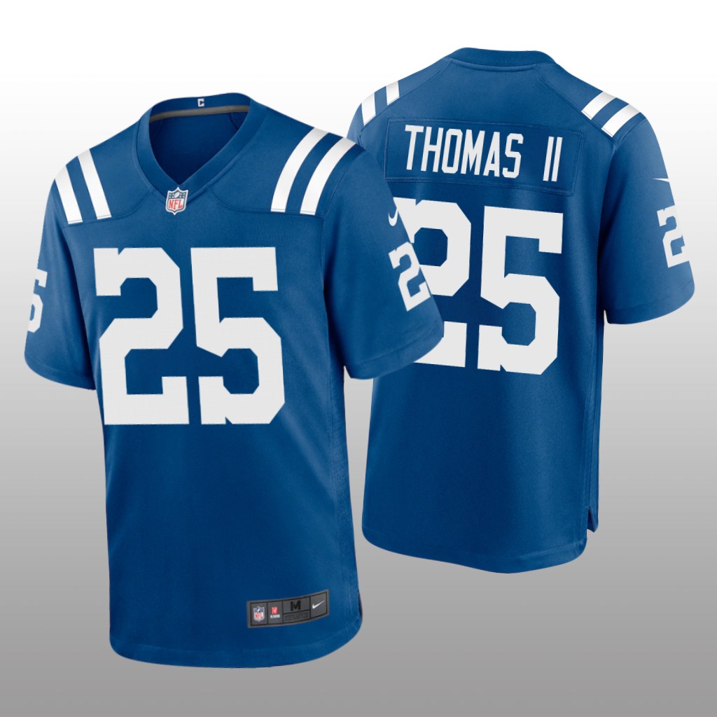 Indianapolis Colts Rodney Thomas II Royal Jersey Game - Men's