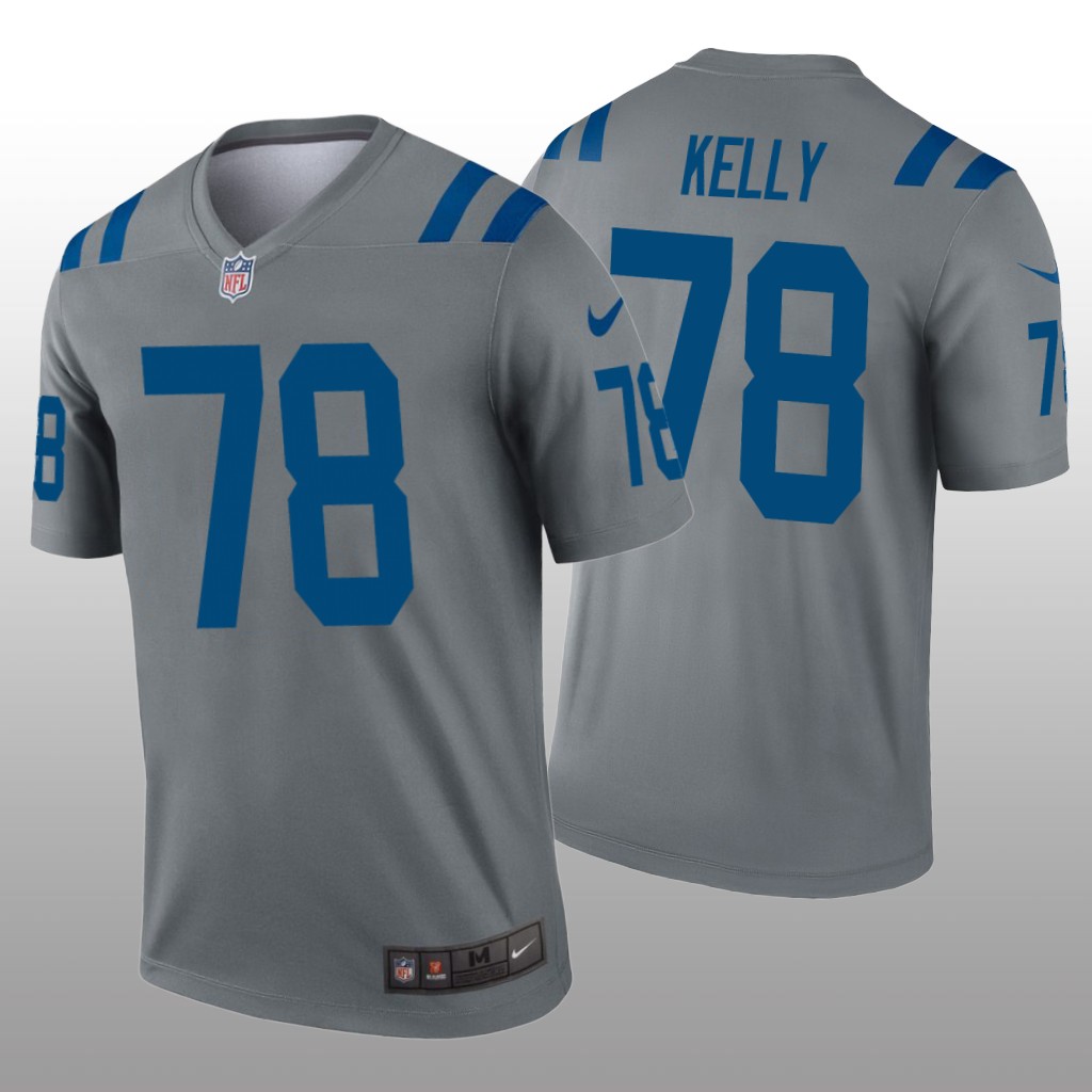 Indianapolis Colts Ryan Kelly Gray Jersey Inverted Legend - Men's