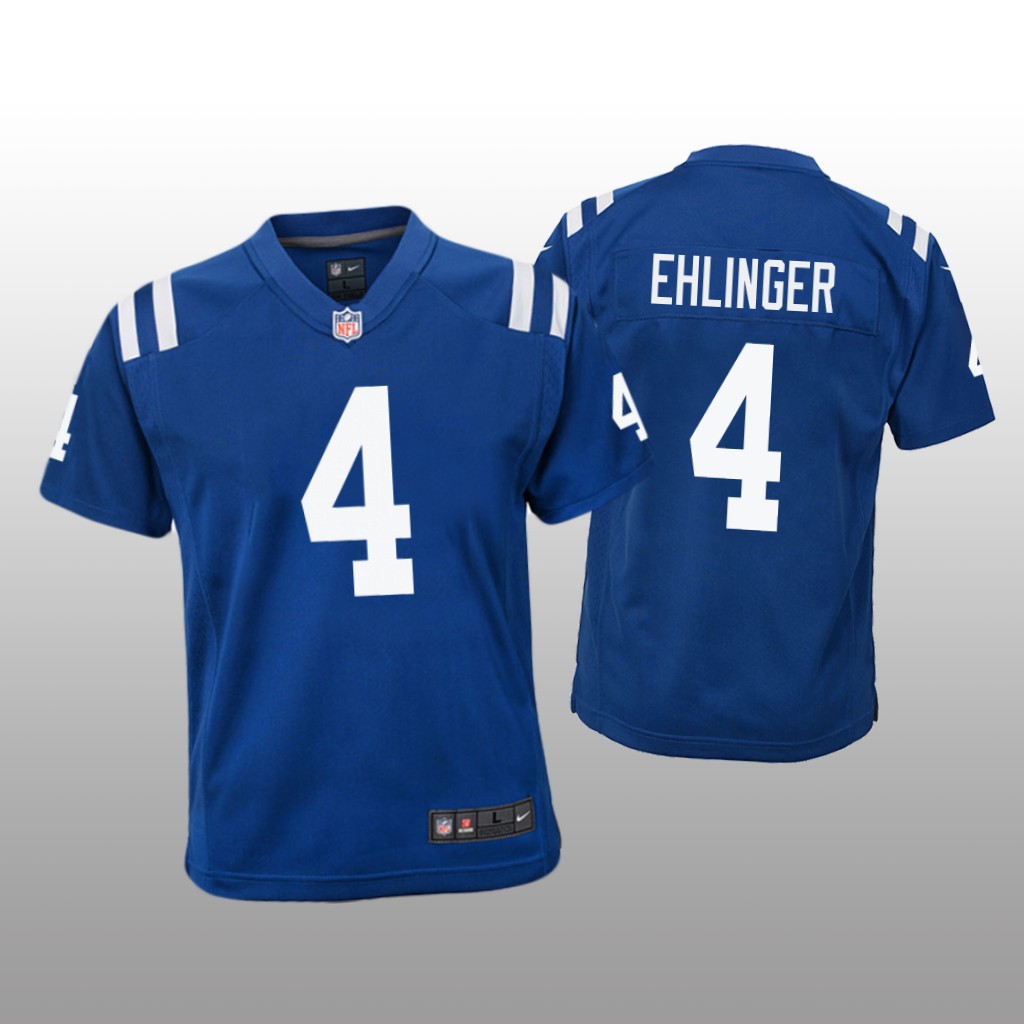 Indianapolis Colts Sam Ehlinger Royal Jersey Color Rush Game - Youth