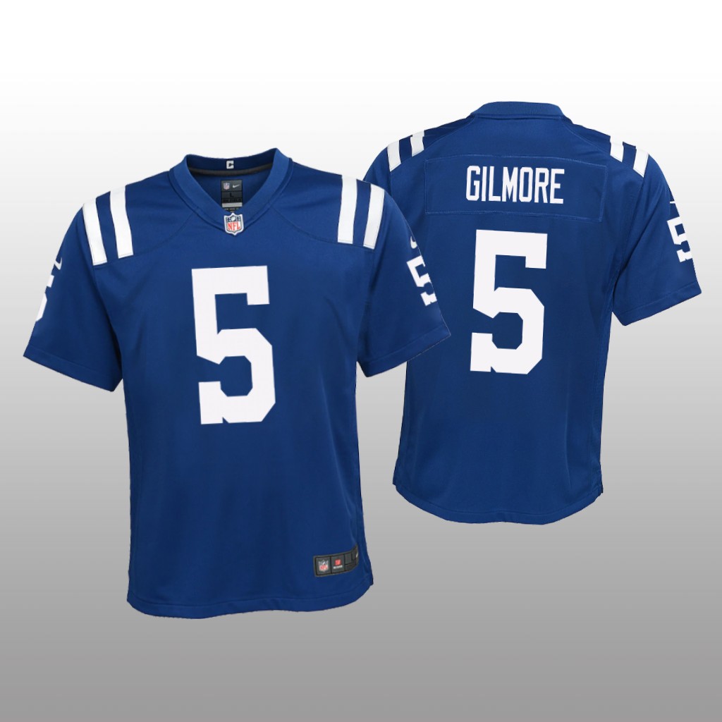 Indianapolis Colts Stephon Gilmore Royal Jersey Game - Youth
