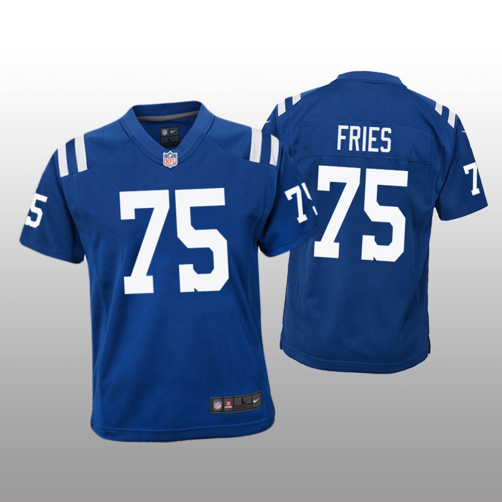 Indianapolis Colts Will Fries Royal Jersey Color Rush Game - Youth