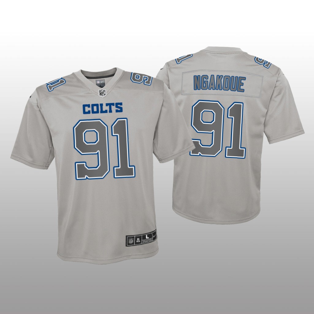 Indianapolis Colts Yannick Ngakoue Gray Jersey Atmosphere Fashion Game - Youth