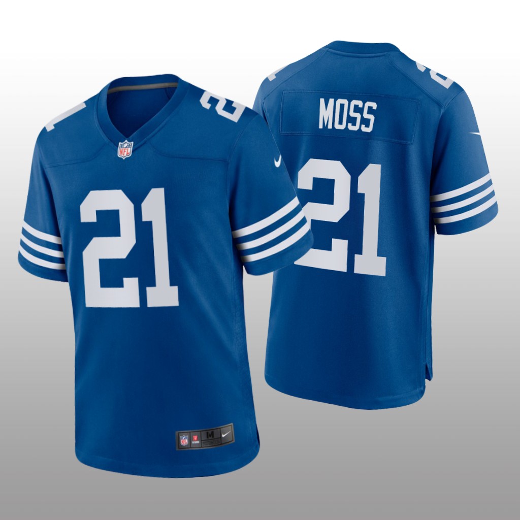 Indianapolis Colts Zack Moss Royal Jersey Alternate Game - Men's