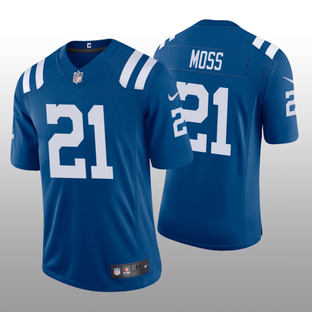 Indianapolis Colts Zack Moss Royal Jersey Vapor Limited - Men's