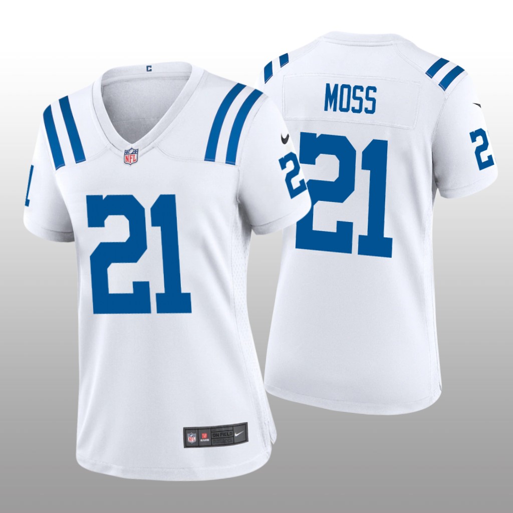 Indianapolis Colts Zack Moss White Jersey Game - Women's