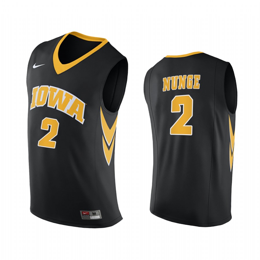 Iowa Hawkeyes Jack Nunge Black  2020-21 College  Jersey