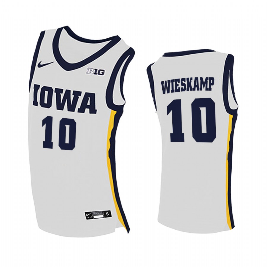 Iowa Hawkeyes Joe Wieskamp White Home 2020-21 College  Jersey