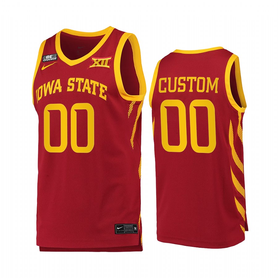 Iowa State Cyclones Custom Jersey 2021-22 College  Cardinal  Uniform