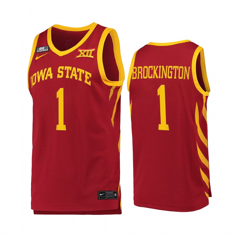 Iowa State Cyclones Izaiah Brockington Jersey 2021-22 College  Cardinal  Uniform