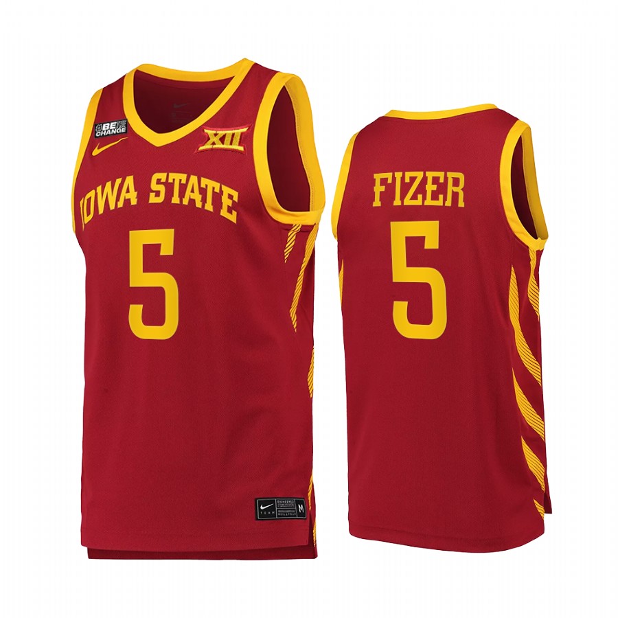 Iowa State Cyclones Marcus Fizer Jersey College  Cardinal NBA Alumni Uniform