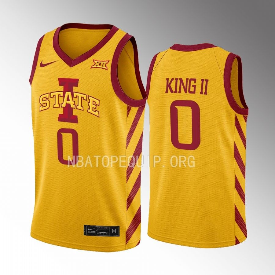 Iowa State Cyclones Tre King Jersey 2022-23 College  Gold Uniform
