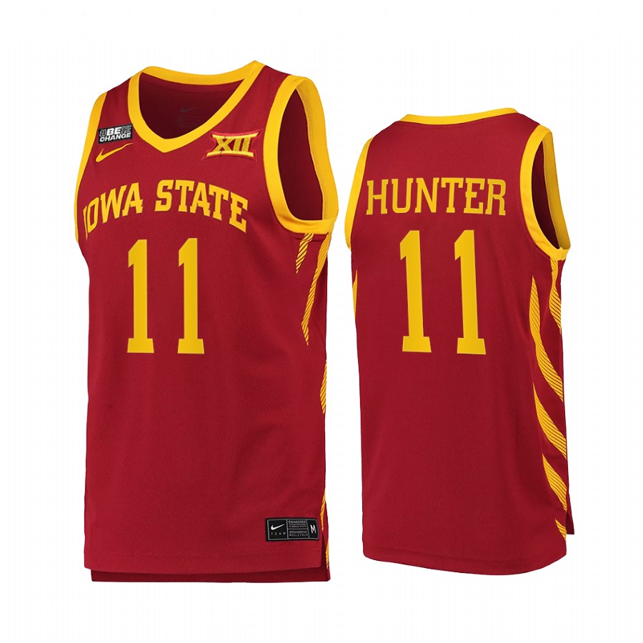 Iowa State Cyclones Tyrese Hunter Jersey 2021-22 College  Cardinal  Uniform