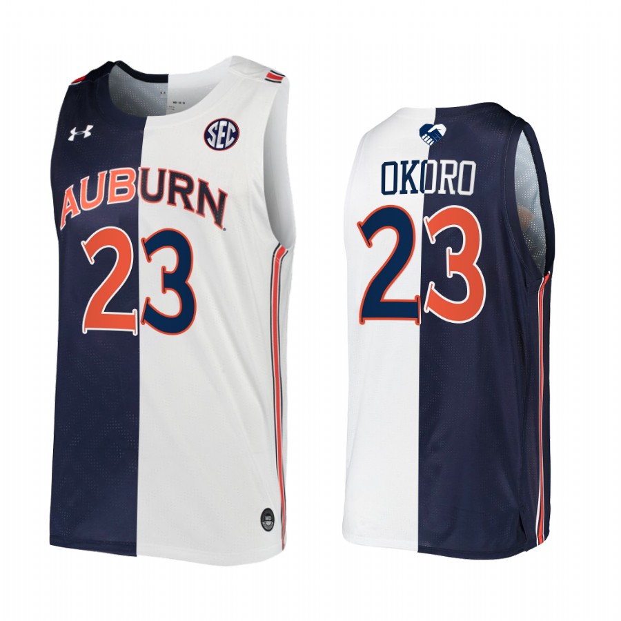 Isaac Okoro Auburn Tigers Navy White Jersey Split Edition Alumni
