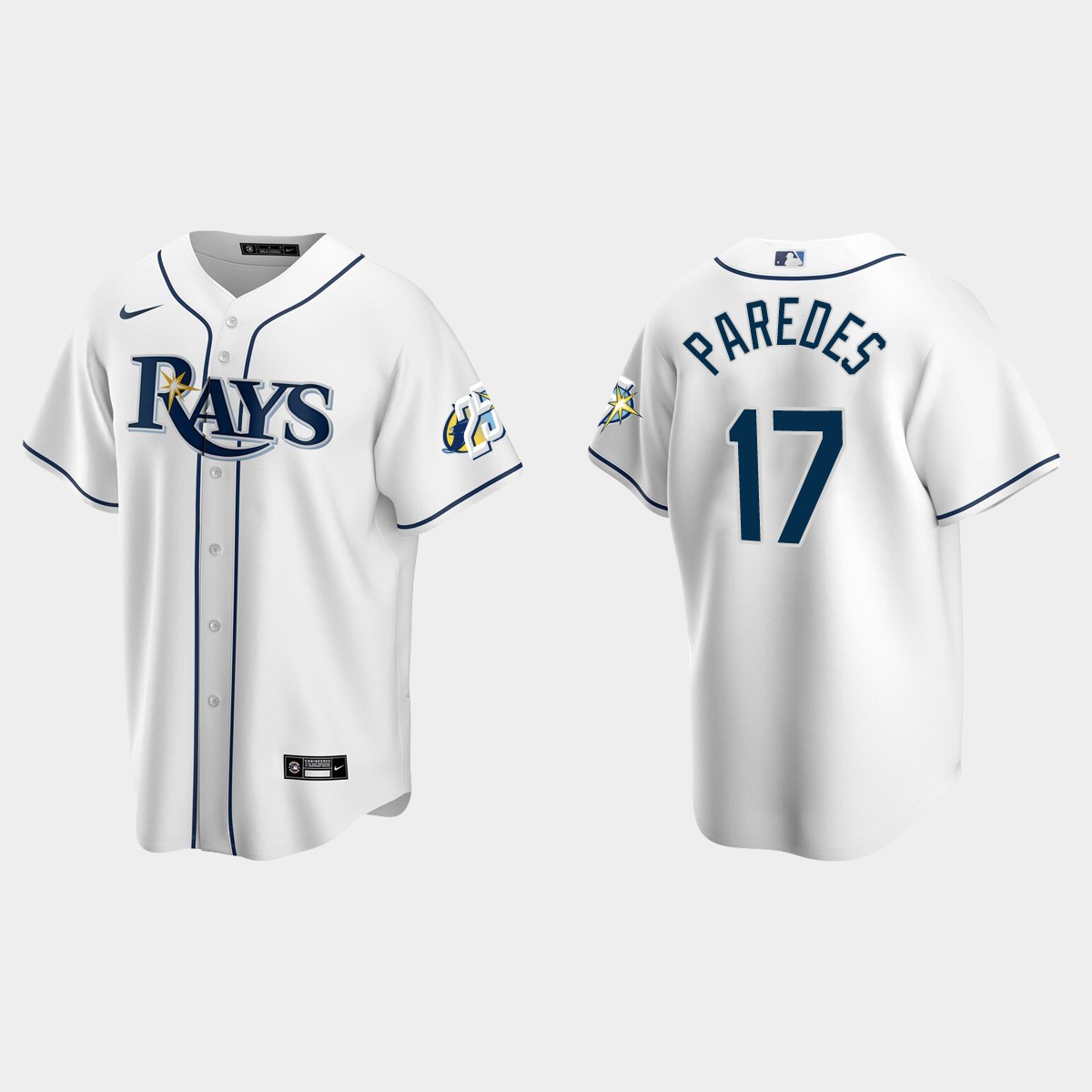 Isaac Paredes Tampa Bay Rays 25th Anniversary Jersey - White